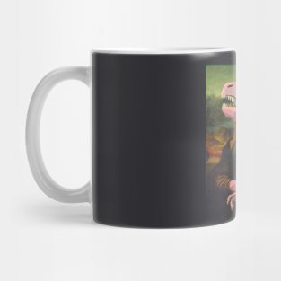 T Rex Gioconda Mug - T-rex Gioconda Monna Lisa by RobyL